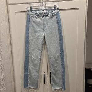 PAIGE Relaxed Collette Light and Medium Blue Ankle Jeans. Size 27.